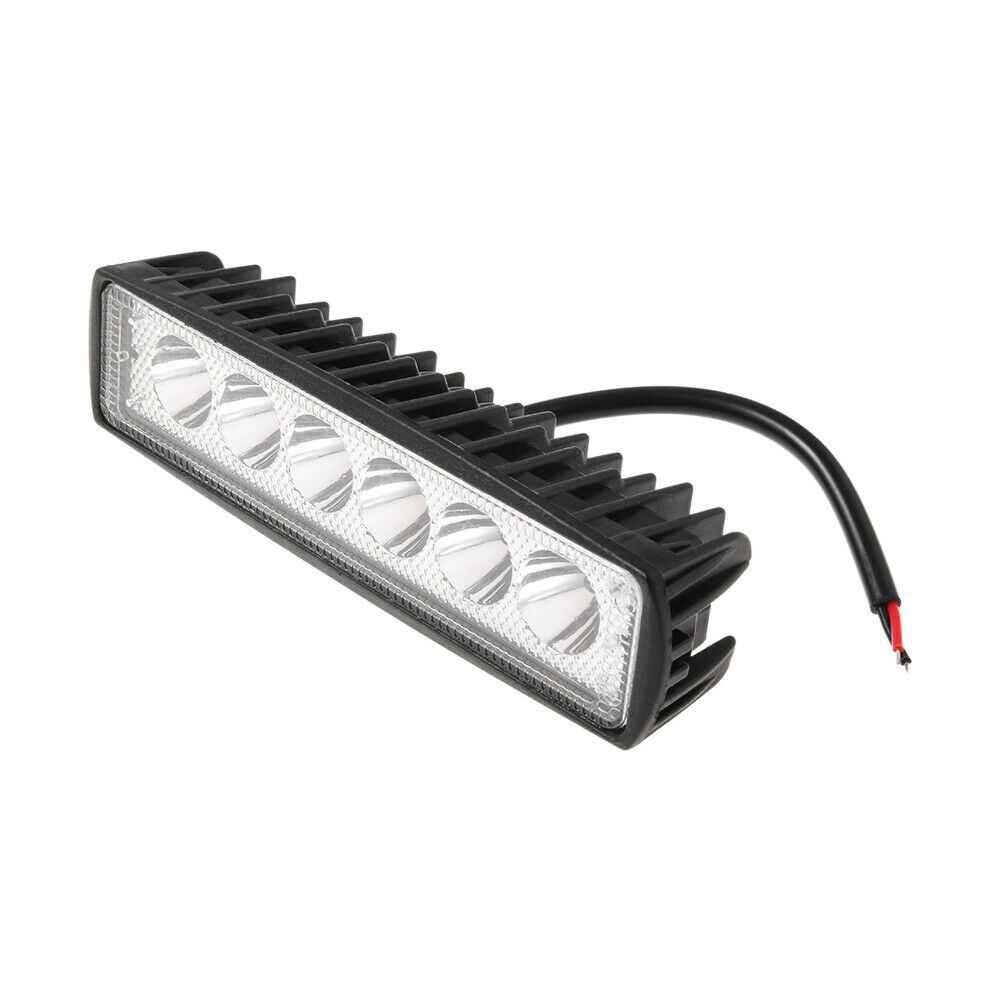 AUXTINGS 10 Pcs 6 inch 18W Spot LED Work Light Bar Off Road Car Driving Lamp for Jeep Cabin Boat SUV Truck Car ATV Vehicles Marin 18W,6000K 